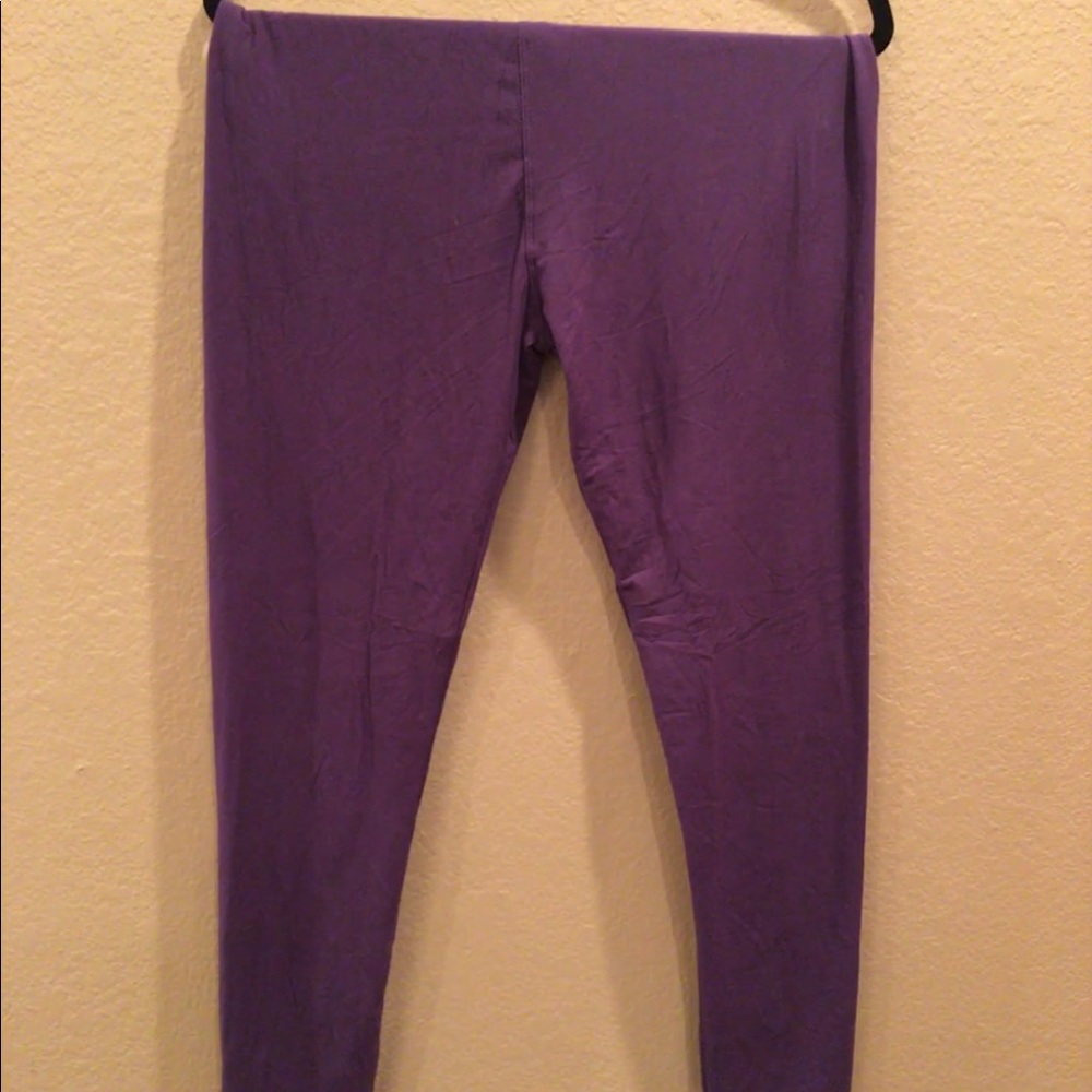 LuLaRoe Solid Dark Purple/Plum TC Leggings NEW